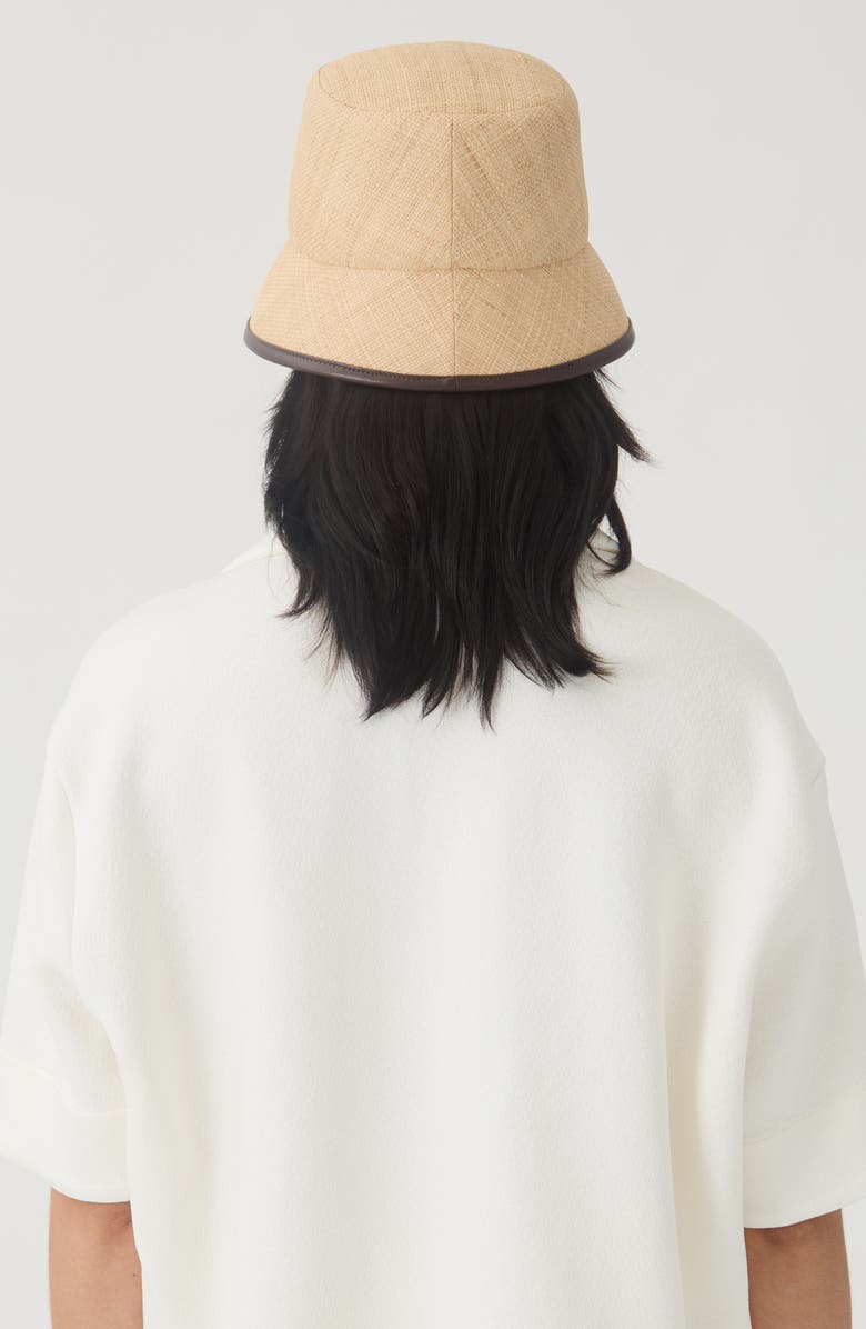 Eugenia Kim Yuki UPF 50+ Packable Raffia Bucket Hat, Alternate, color, Natural