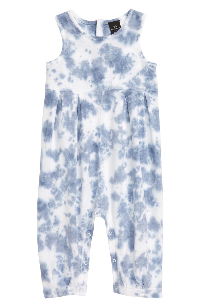 Something Navy Tie Dye Romper, Main, color, 