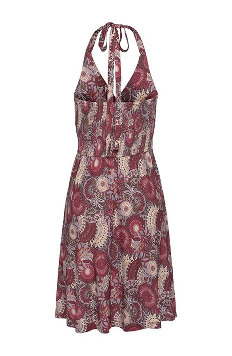 LASCANA Women's Printed Halter Dress, Alternate, color, Purple Multi