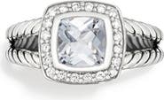 David Yurman Petite Albion® Diamond Halo Cushion Ring