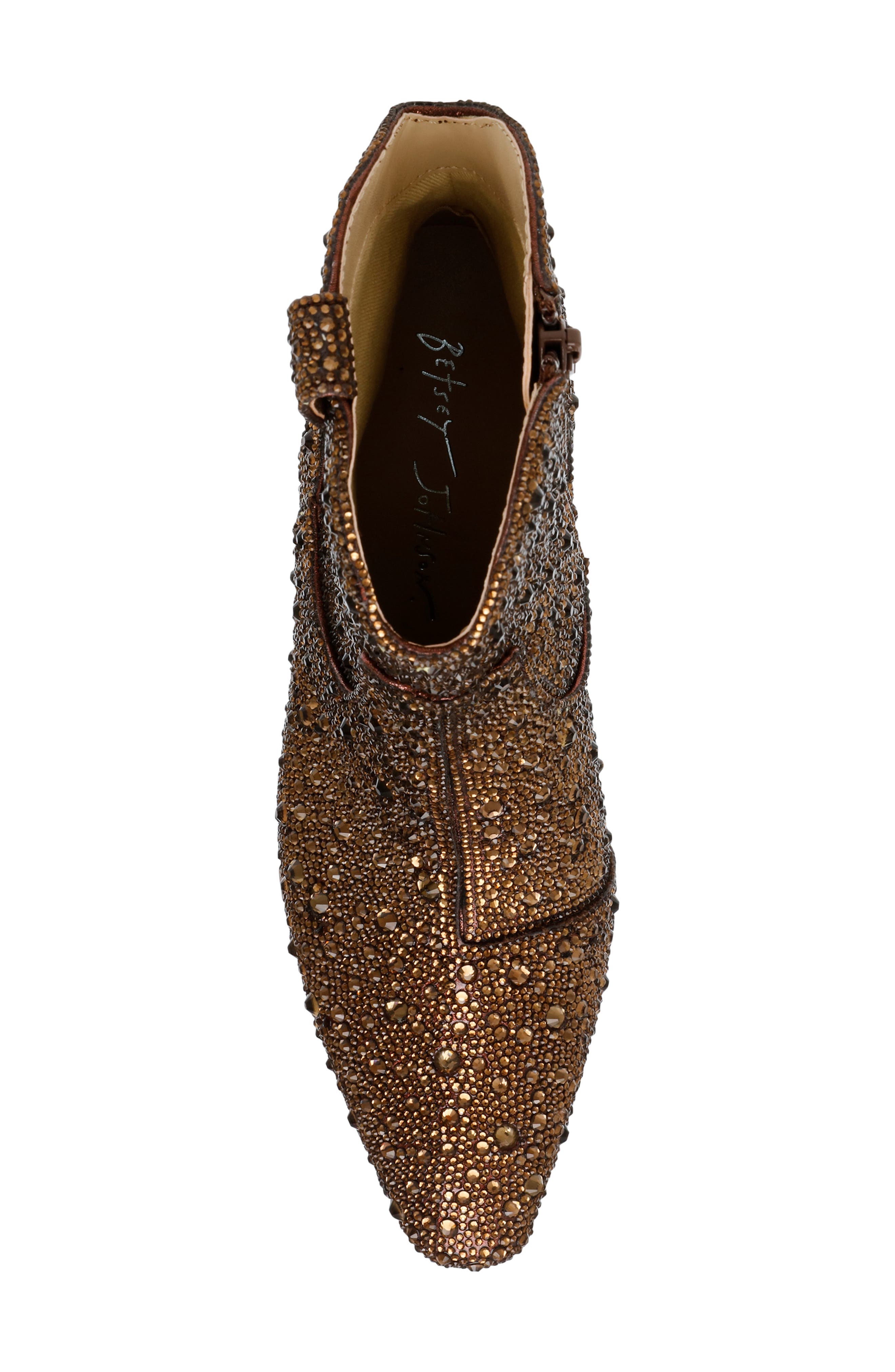 Diva Embellished Western Bootie, Alternate, color, BROWN