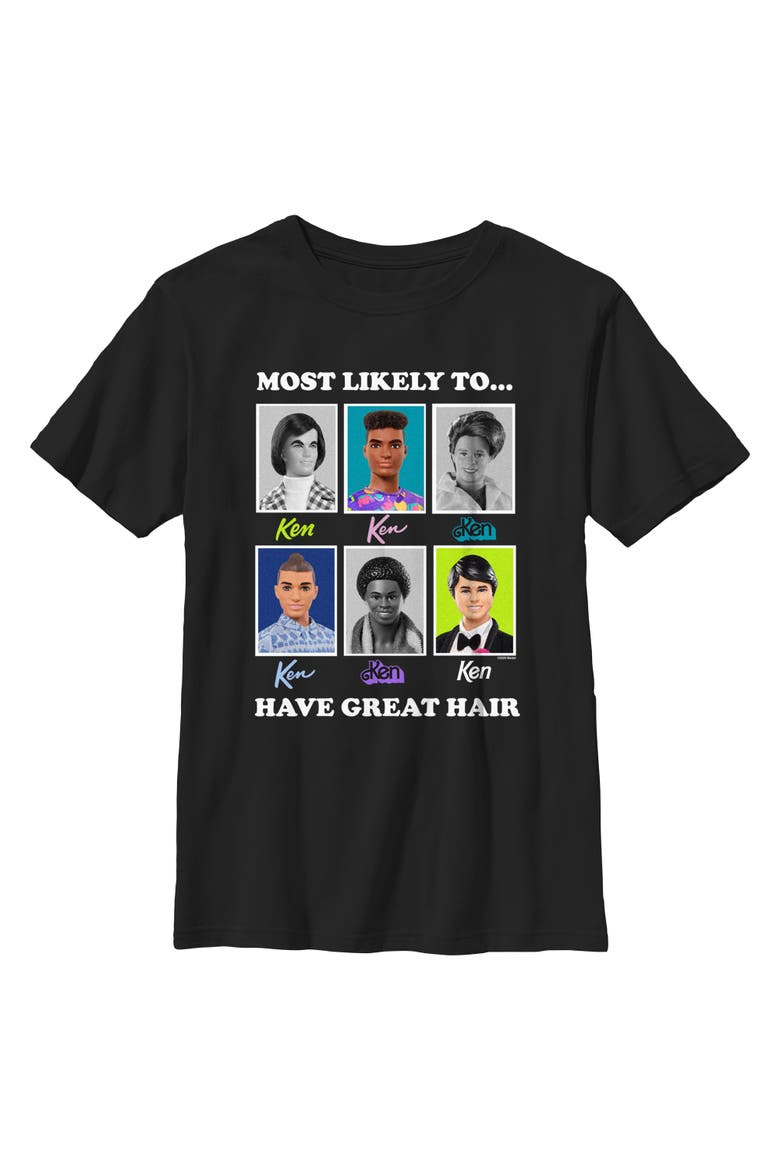 Boys' Ken Great Hair T-Shirt, Main, color, Black