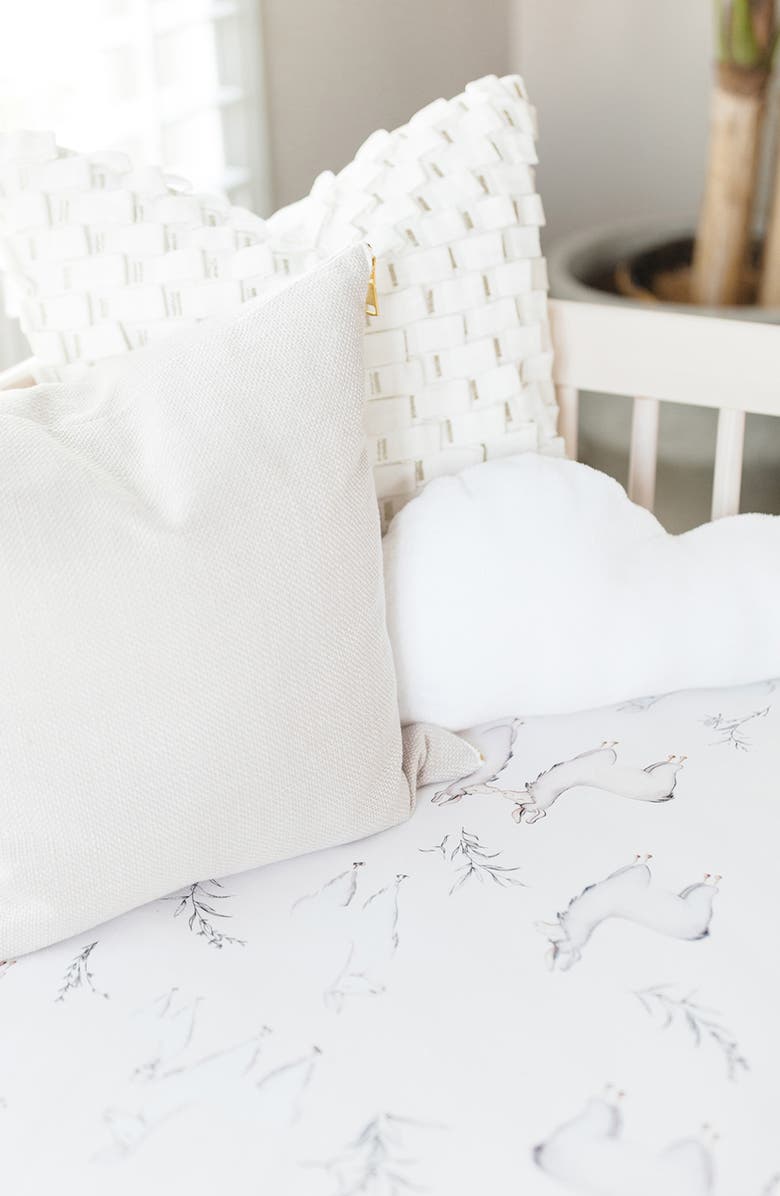 Oilo Llama Set of 2 Jersey Crib Sheets, Alternate, color, Llama