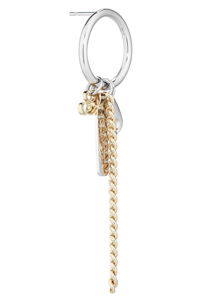 Rita Front Hoop Earrings, Alternate, color, GOLD/ PALLADIUM