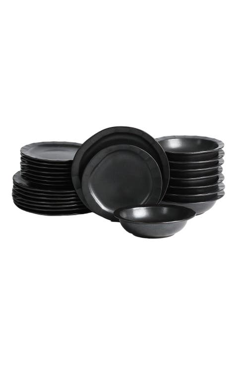 Oasis Stoneware 24-Piece Dinnerware Set