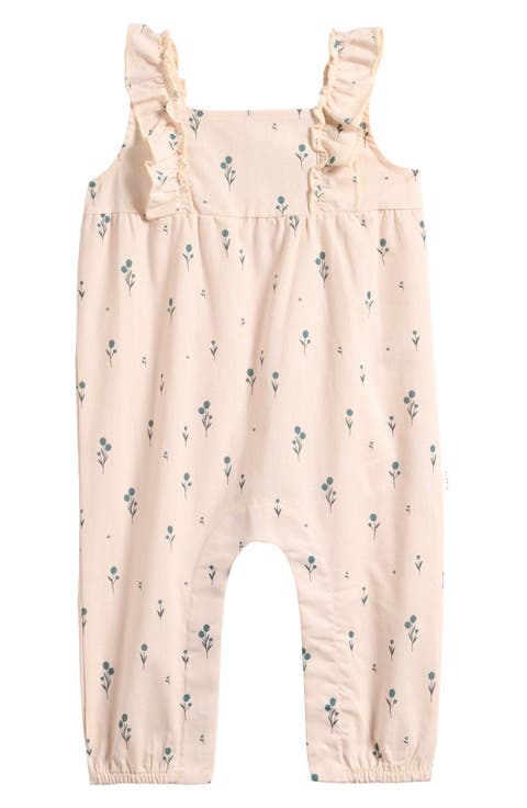 Blue Tulip Print Organic Cotton Romper (Baby)