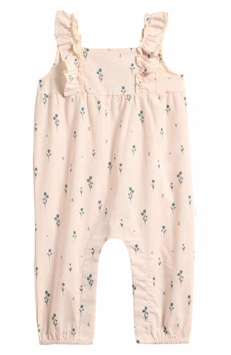 Blue Tulip Print Organic Cotton Romper