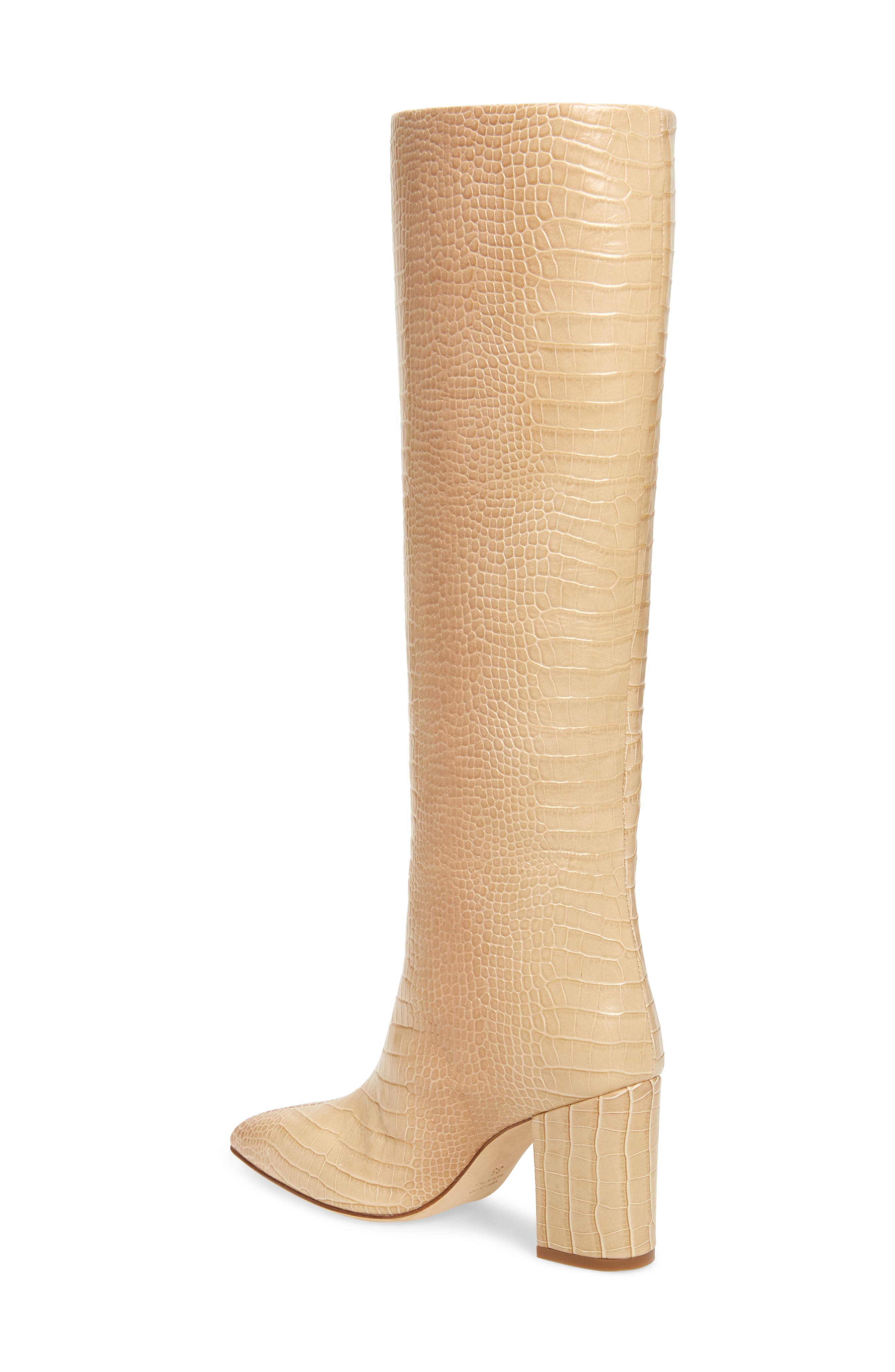Paris Texas Croc Embossed Knee High Boot, Alternate, color, 