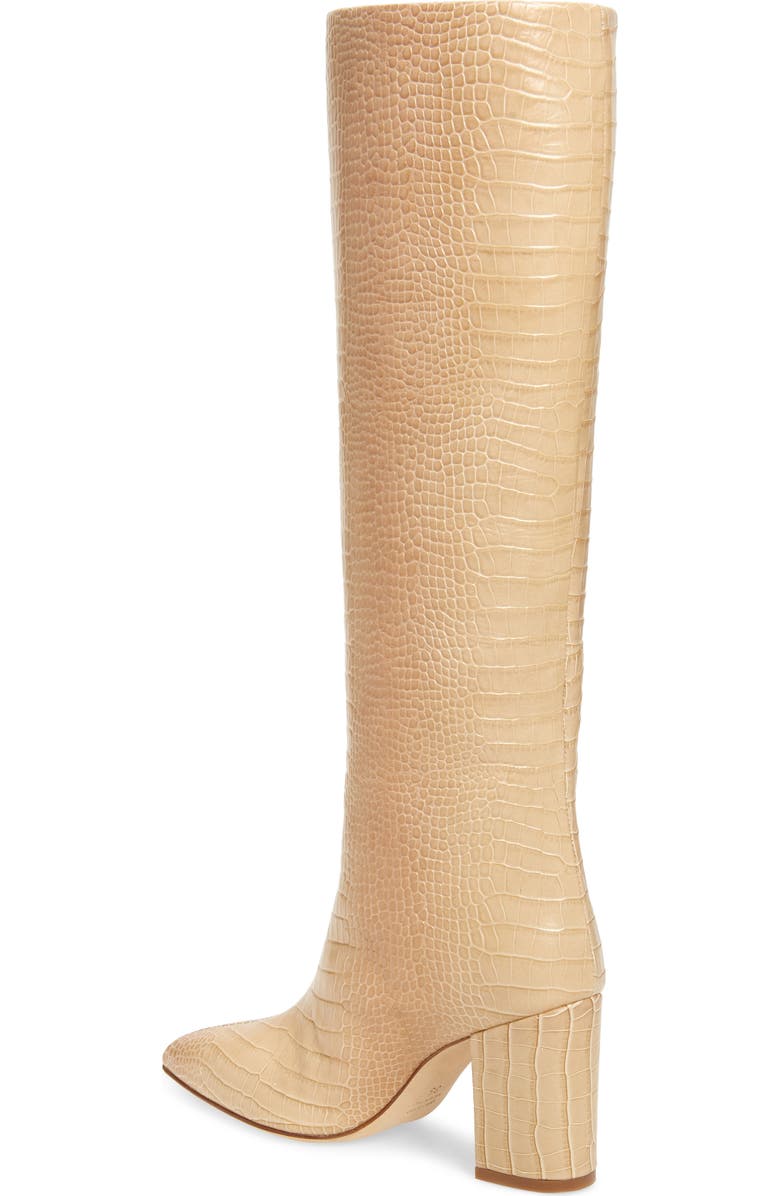 Paris Texas Croc Embossed Knee High Boot, Alternate, color,
