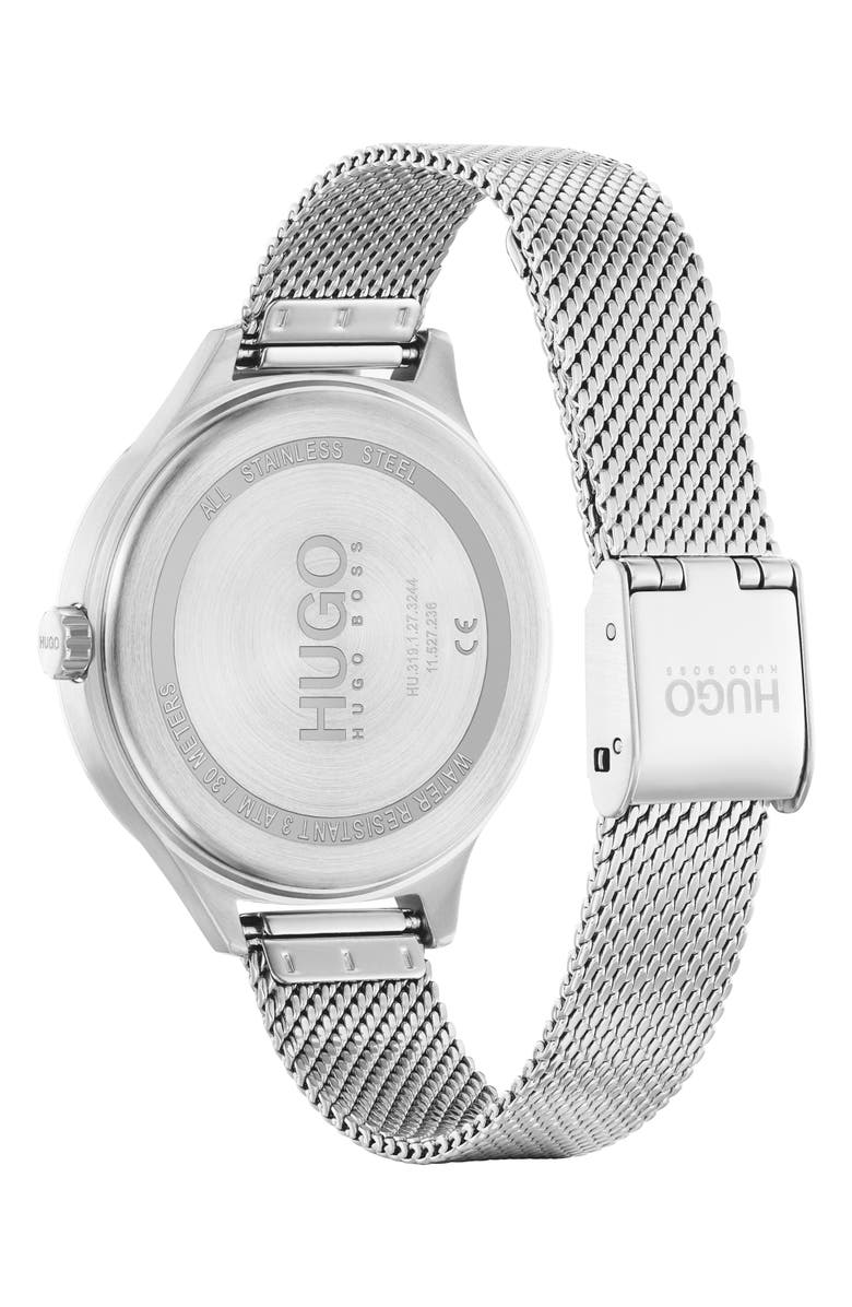 HUGO Smash Mesh Strap Watch, 36mm, Alternate, color, 