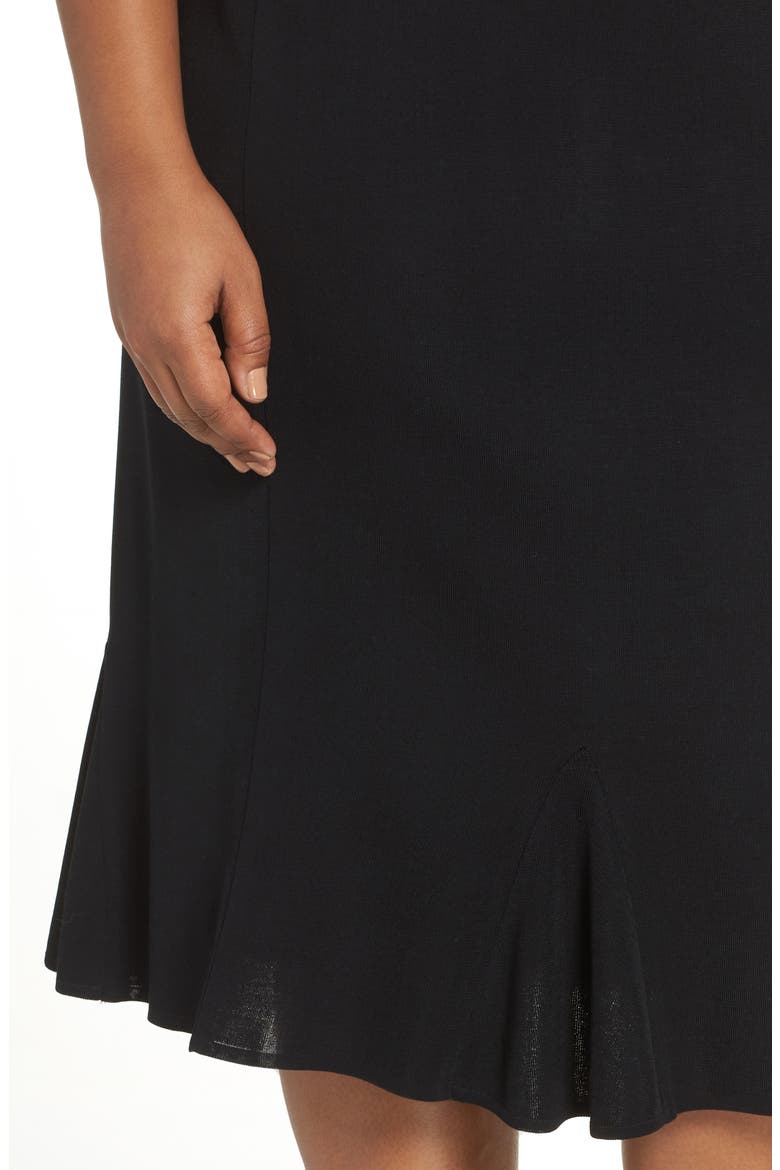 Gore Flare Skirt, Alternate, color, BLACK