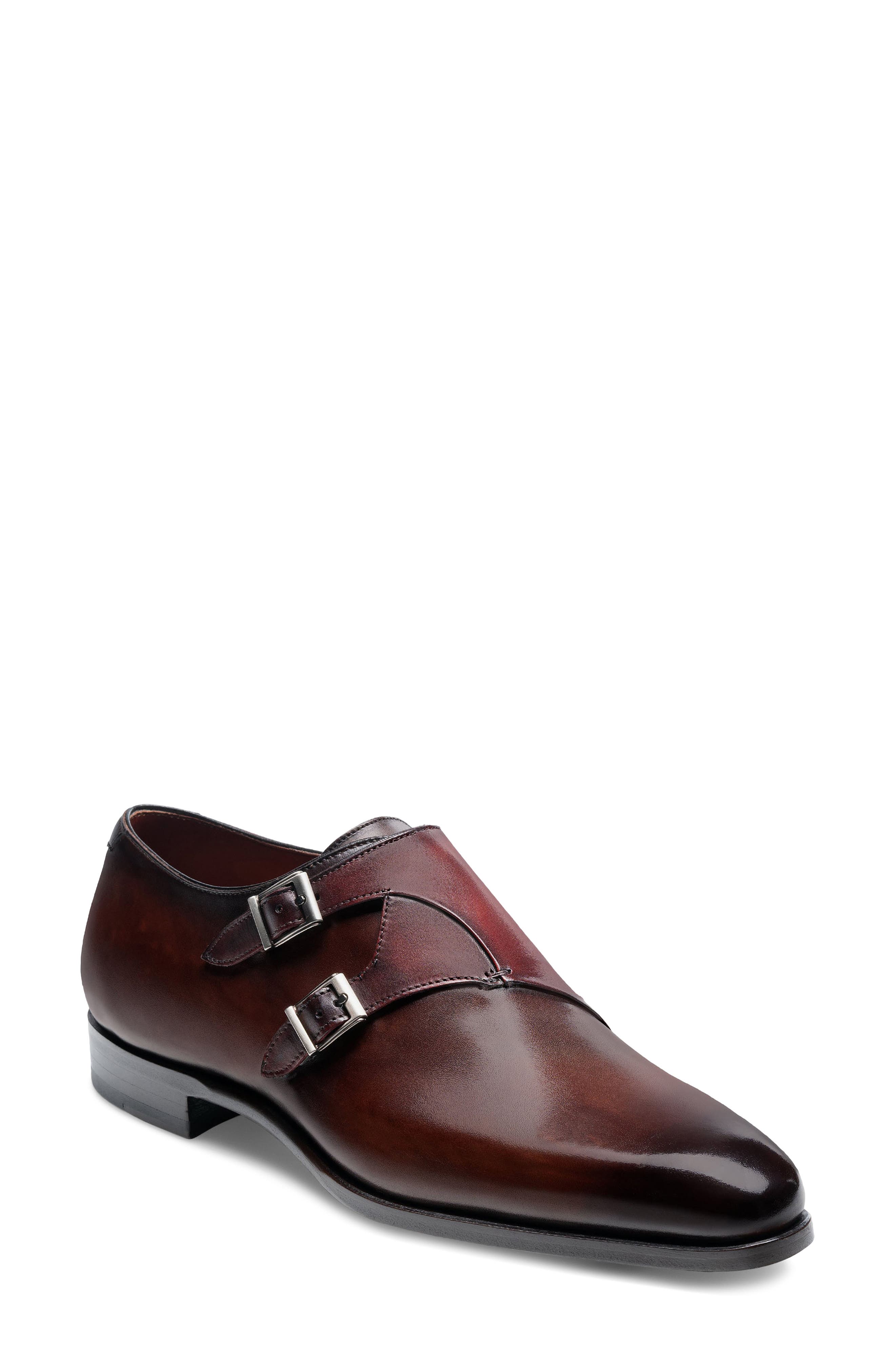 Magnanni Tabor Plain Toe Monk Strap Shoe, Alternate, color, 