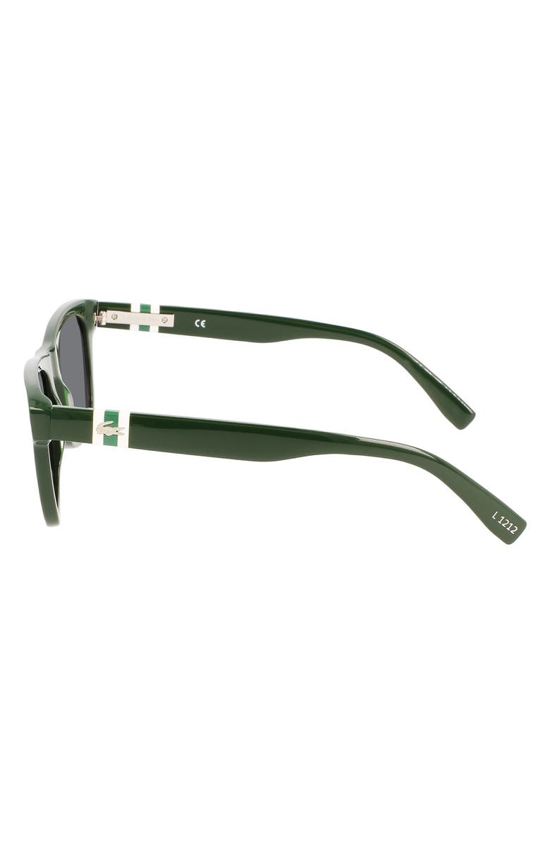 Lacoste 52mm Modified Rectangular Sunglasses, Alternate, color, Green