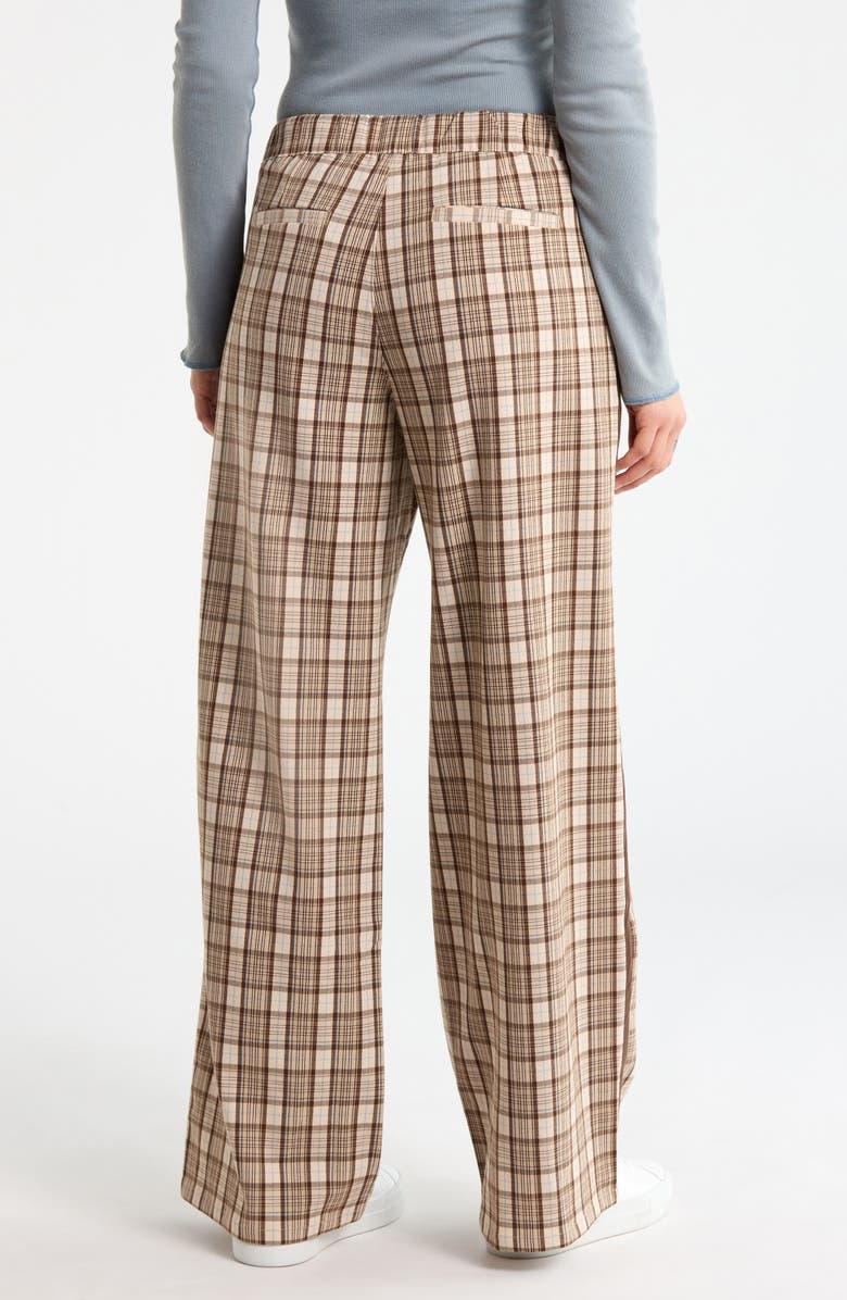 Sanctuary Plaid Pull-On Pants, Alternate, color, Palma Plaid Brown