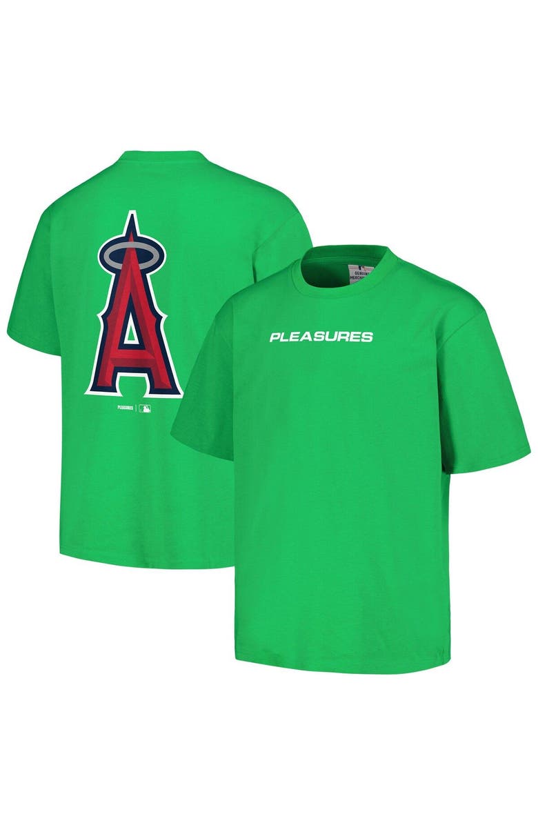 PLEASURES Men's PLEASURES  Green Los Angeles Angels Ballpark T-Shirt, Main, color, Green