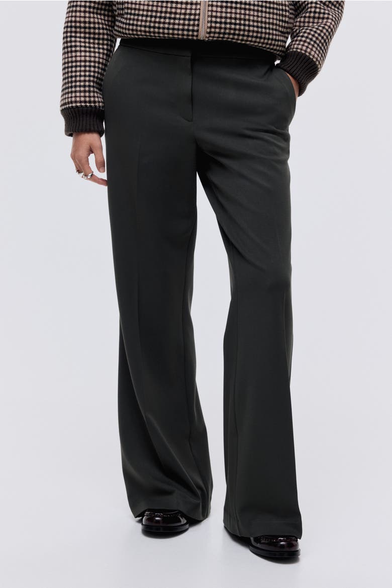 Flared Tailored Trousers, Alternate, color, Dark dusty green