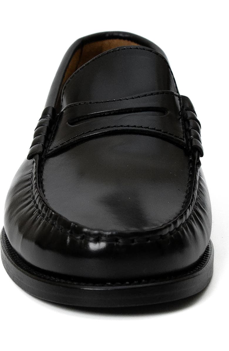 Menina Step Mila Leather Penny Loafer, Alternate, color, Black
