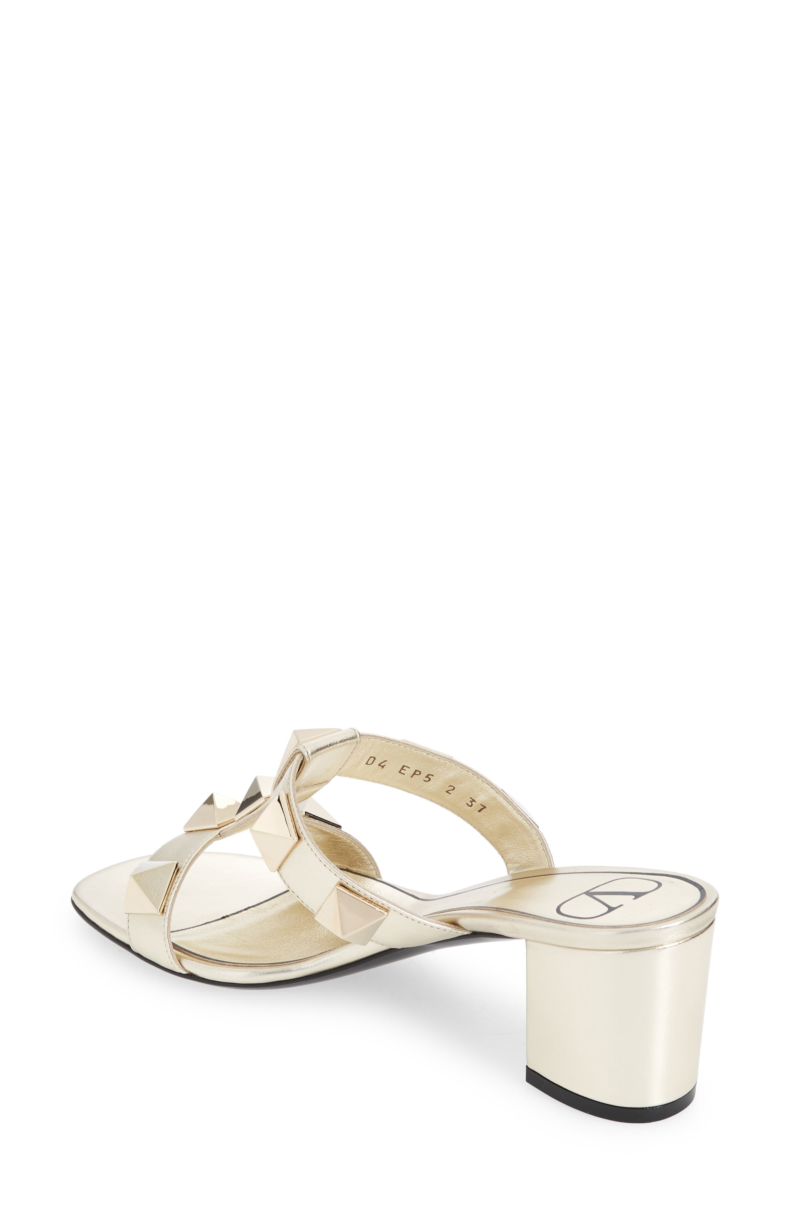 Valentino Garavani Roman Stud Slide Sandal, Alternate, color, 