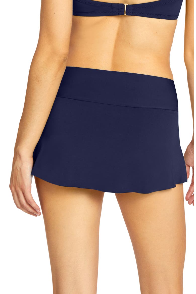 Ava Skirted Bikini Bottoms, Alternate, color, NAVY
