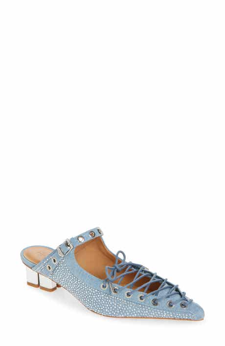 Ganni Eyelets Lace-Up Mule