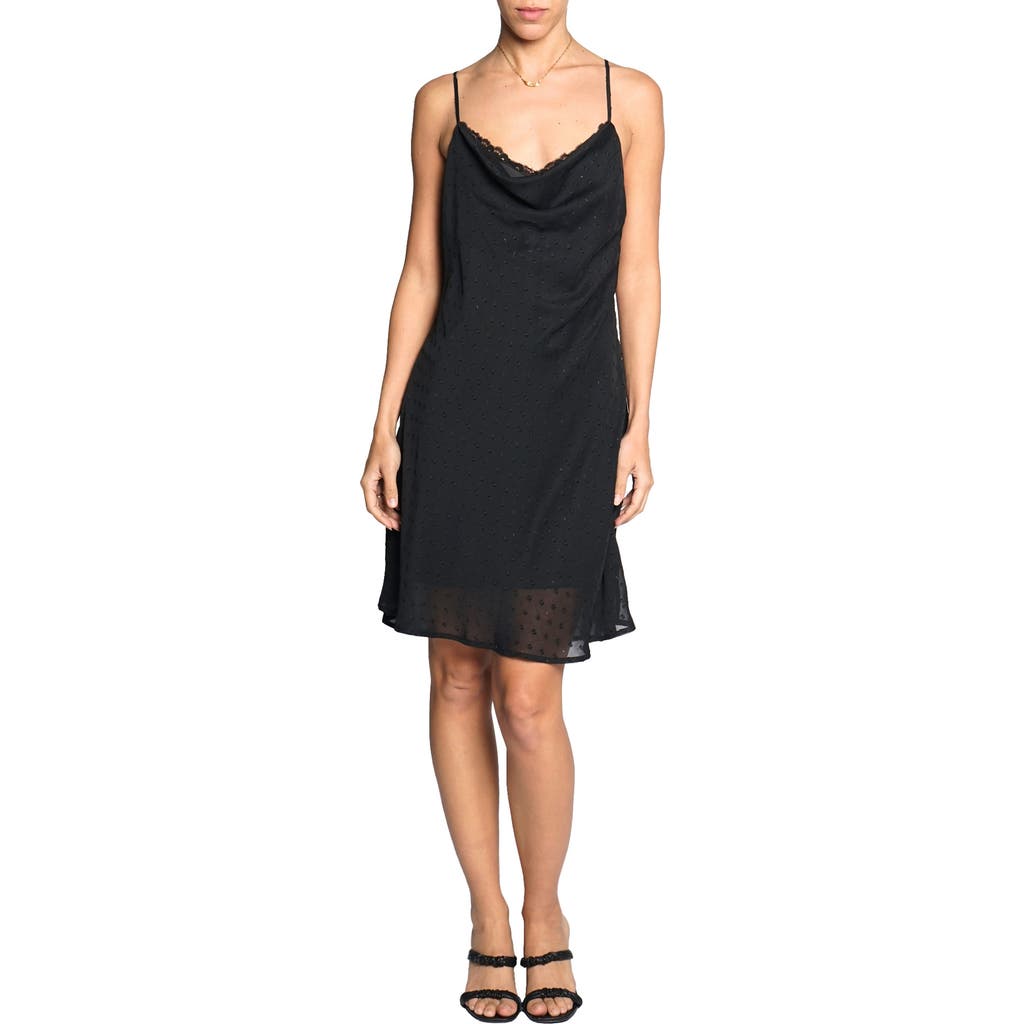 Know One Cares Cowl Neck Bias Cut Minidress