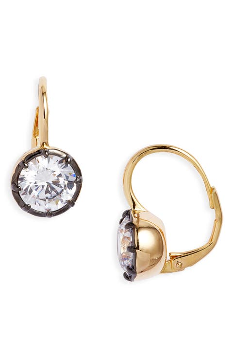 Georgian Cubic Zirconia Lever Back Earrings