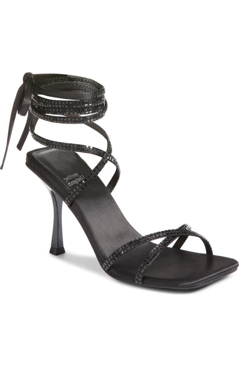 Jeffrey Campbell Jeffery Campbell Shimmer Strappy Ankle Tie Sandal, Main, color,