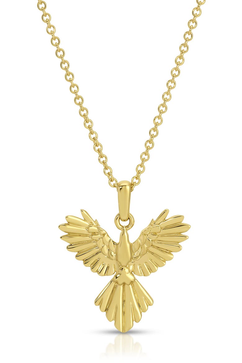 Small Phoenix 18k Gold Pendant Necklace, Main, color, 18K YELLOW GOLD