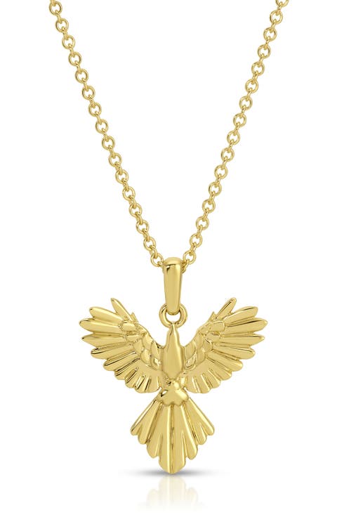 Small Phoenix 18k Gold Pendant Necklace