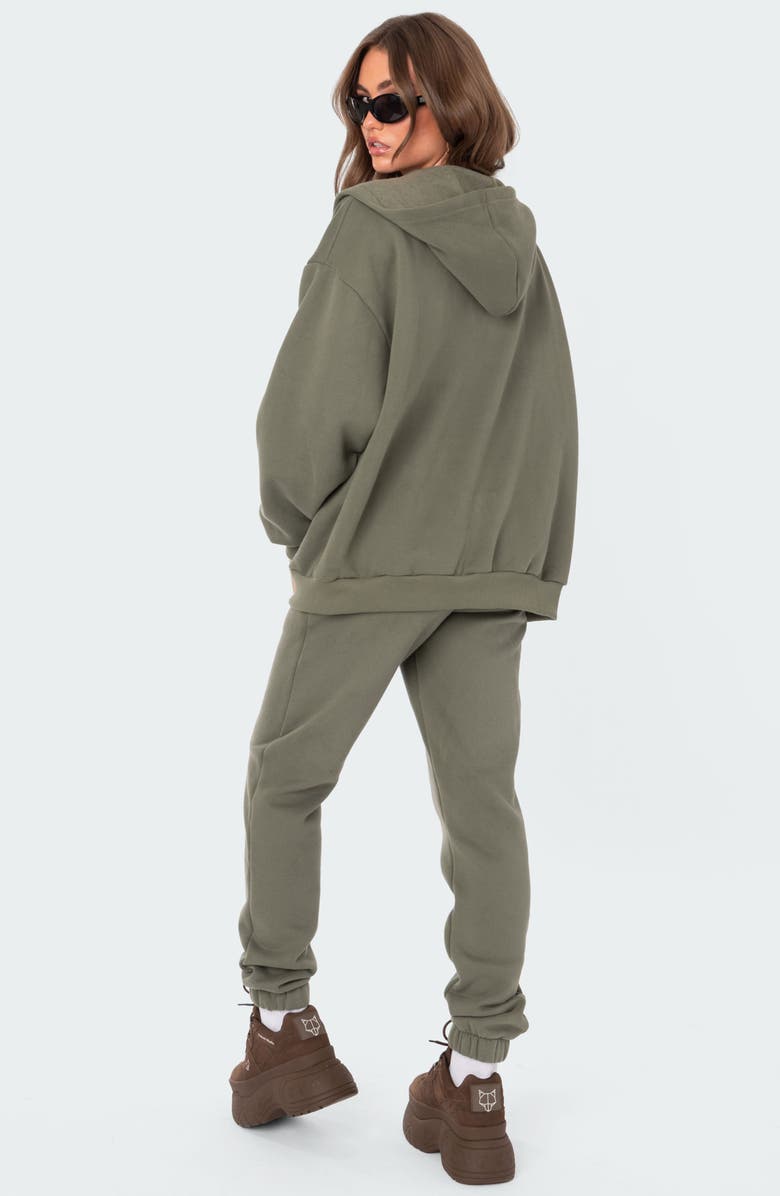 EDIKTED Nova Oversize Hoodie, Alternate, color, Olive