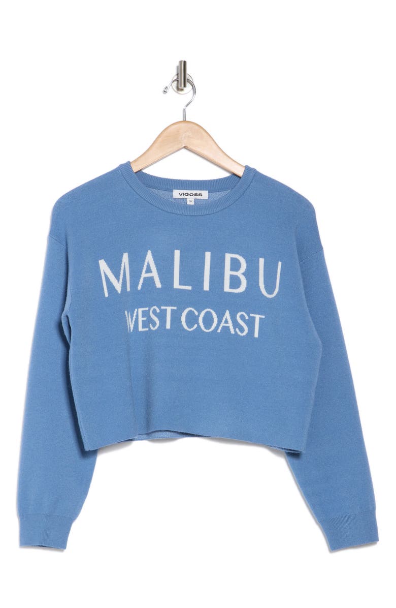 Vigoss Malibu Crop Pullover Sweater, Alternate, color,