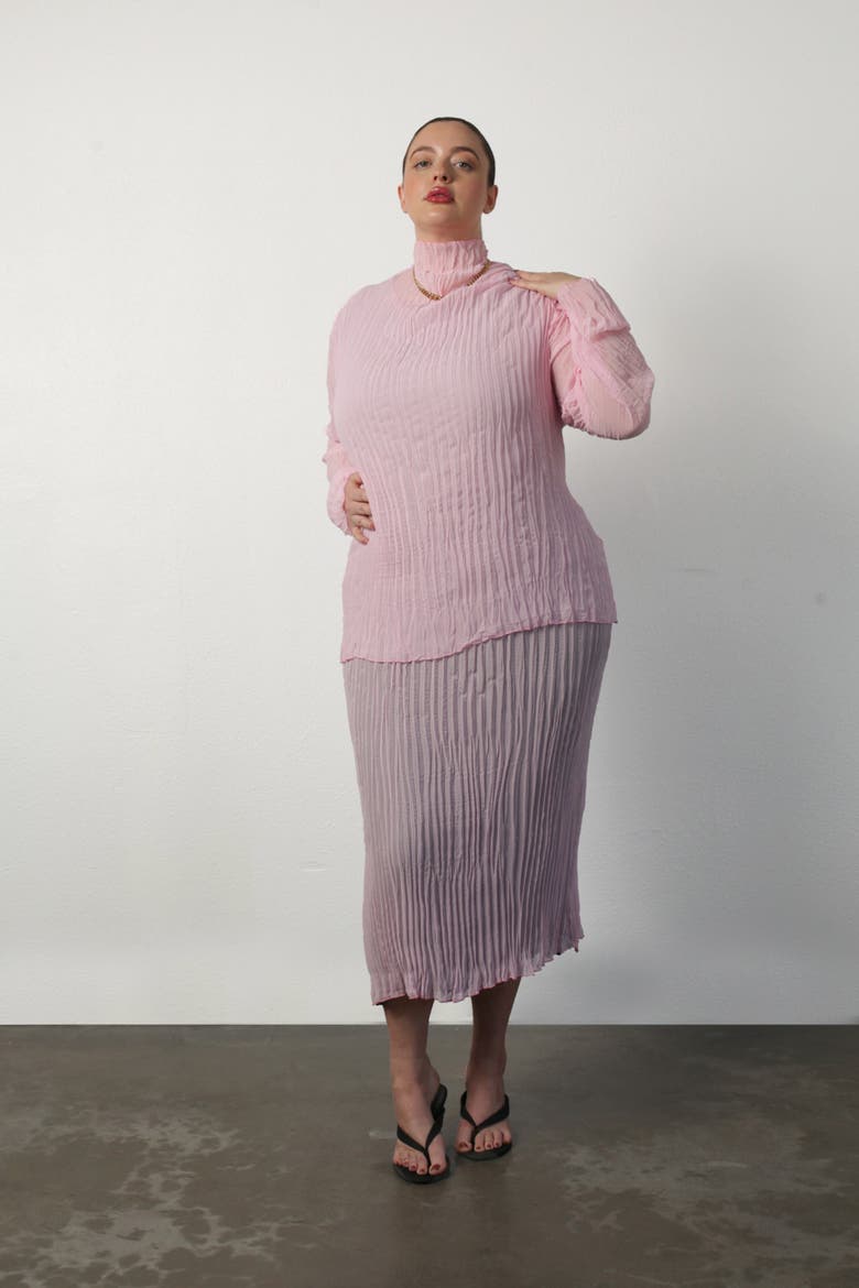 Jaya Pleated Dress, Alternate, color, green/pink