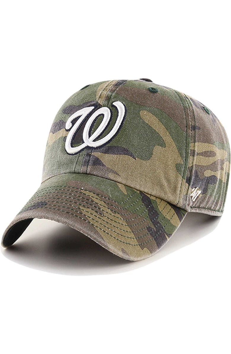 '47 Men's '47 Camo Washington Nationals Team Clean Up Adjustable Hat, Main, color, 