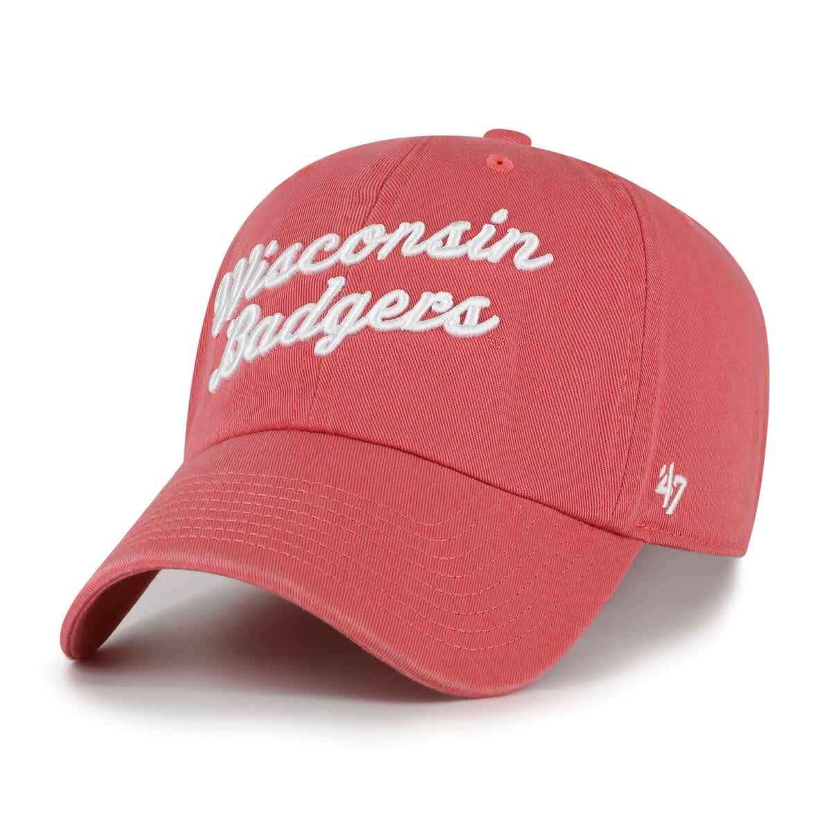 Red Sanitize Sign '47 Men's '47 Light Red Wisconsin Badgers Vault Clean Up Adjustable Hat ...