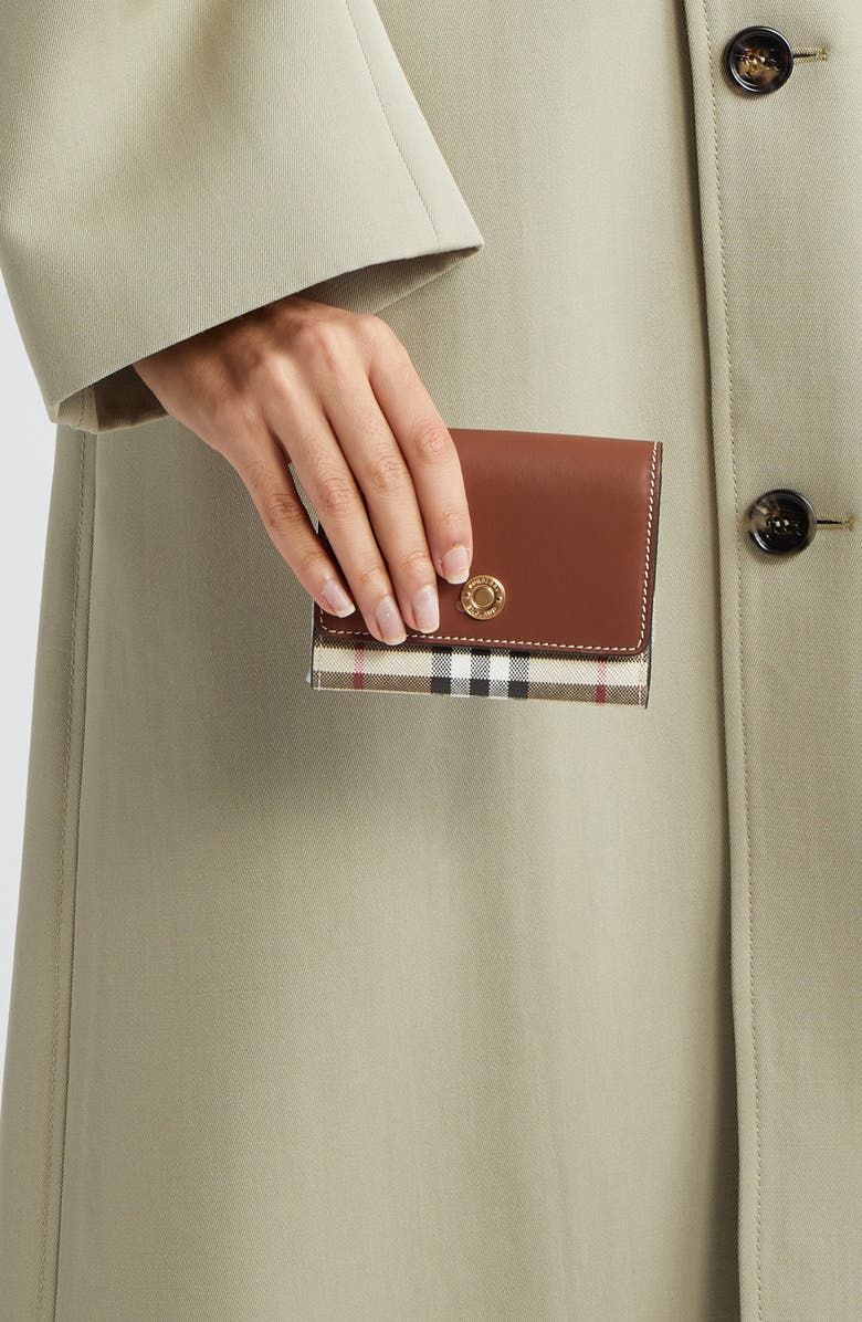 Burberry Lancaster Vintage Check E-Canvas Wallet, Alternate, color, 