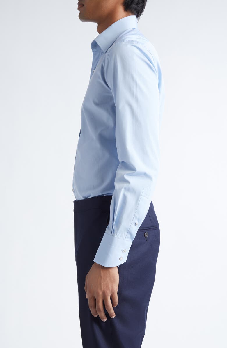 TOM FORD Classic Fit Cotton Button-Up Shirt, Alternate, color, Light Blue
