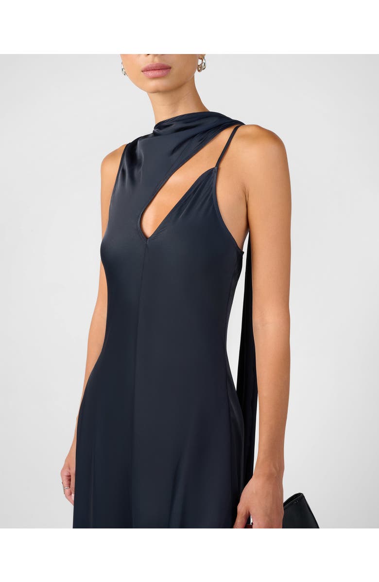WeWoreWhat Wrap Neck Slip Dress, Alternate, color, Navy