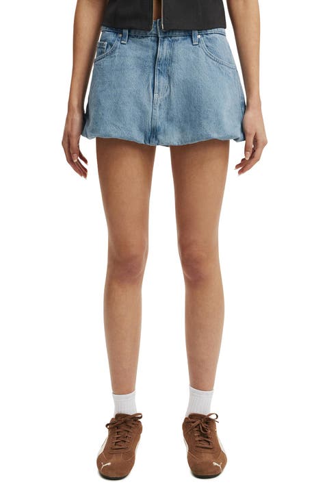 Women's Bubble Denim Skirt