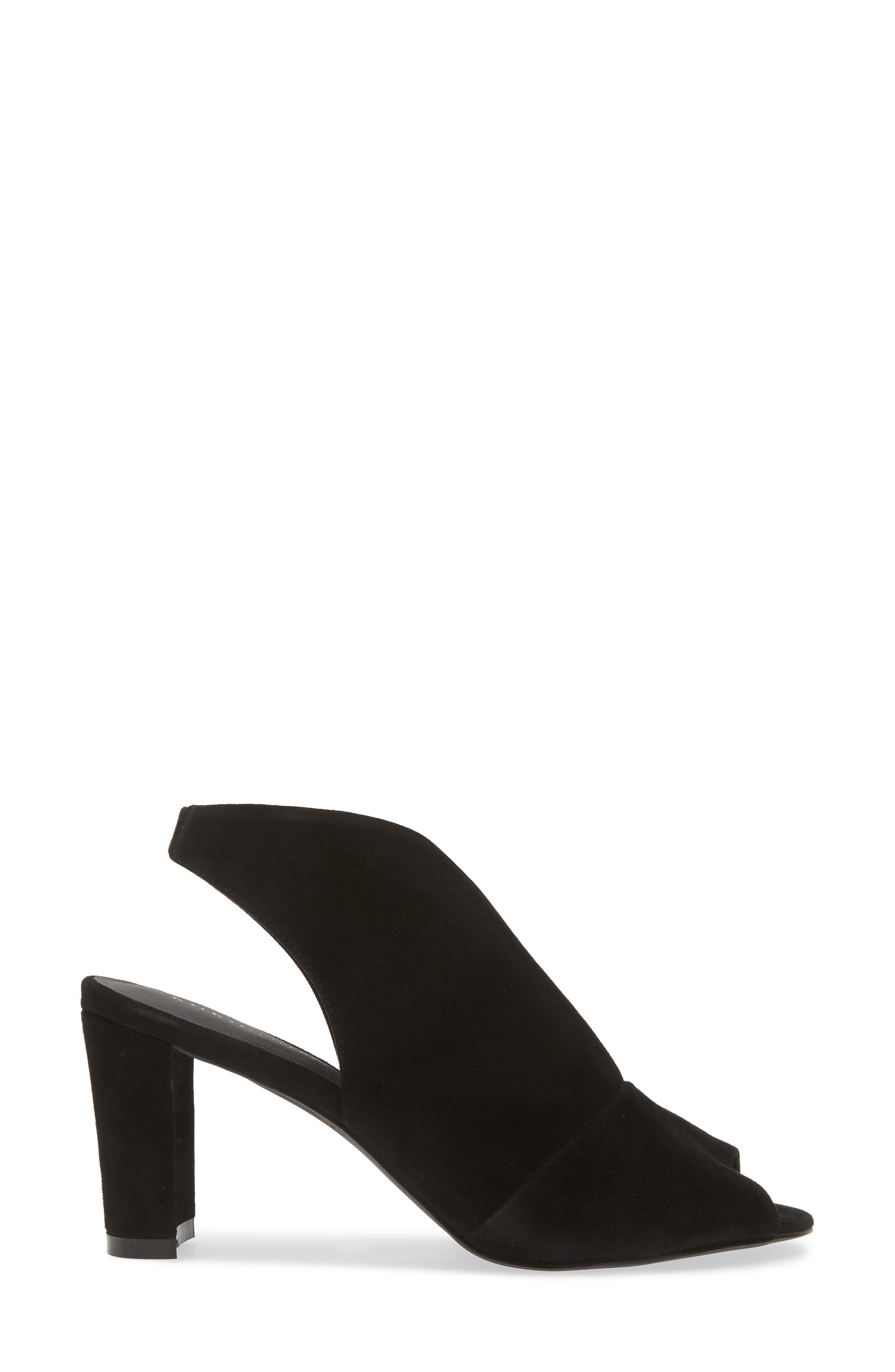 KOKO + PALENKI Pinnacle Ankle Strap Peep Toe Sandal, Alternate, color, Black Suede