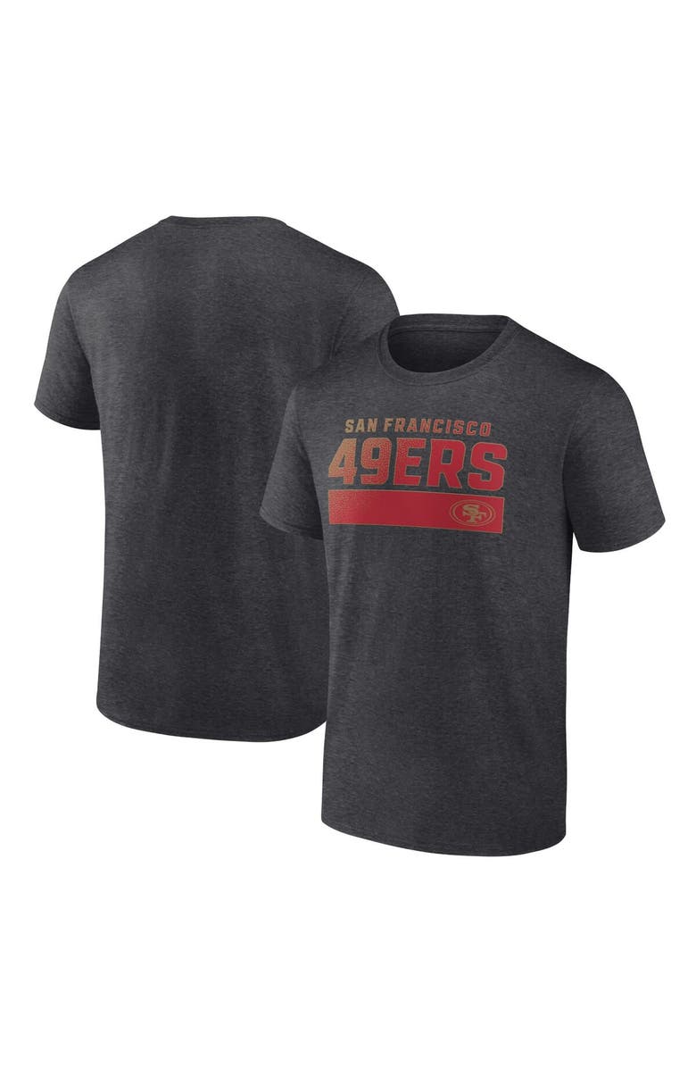 FANATICS Men's Fanatics Branded  Charcoal San Francisco 49ers T-Shirt, Main, color, 