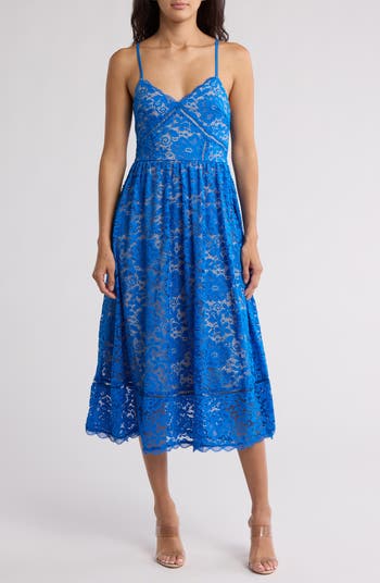 NSR Crochet Stretch Lace Midi Dress Nordstromrack