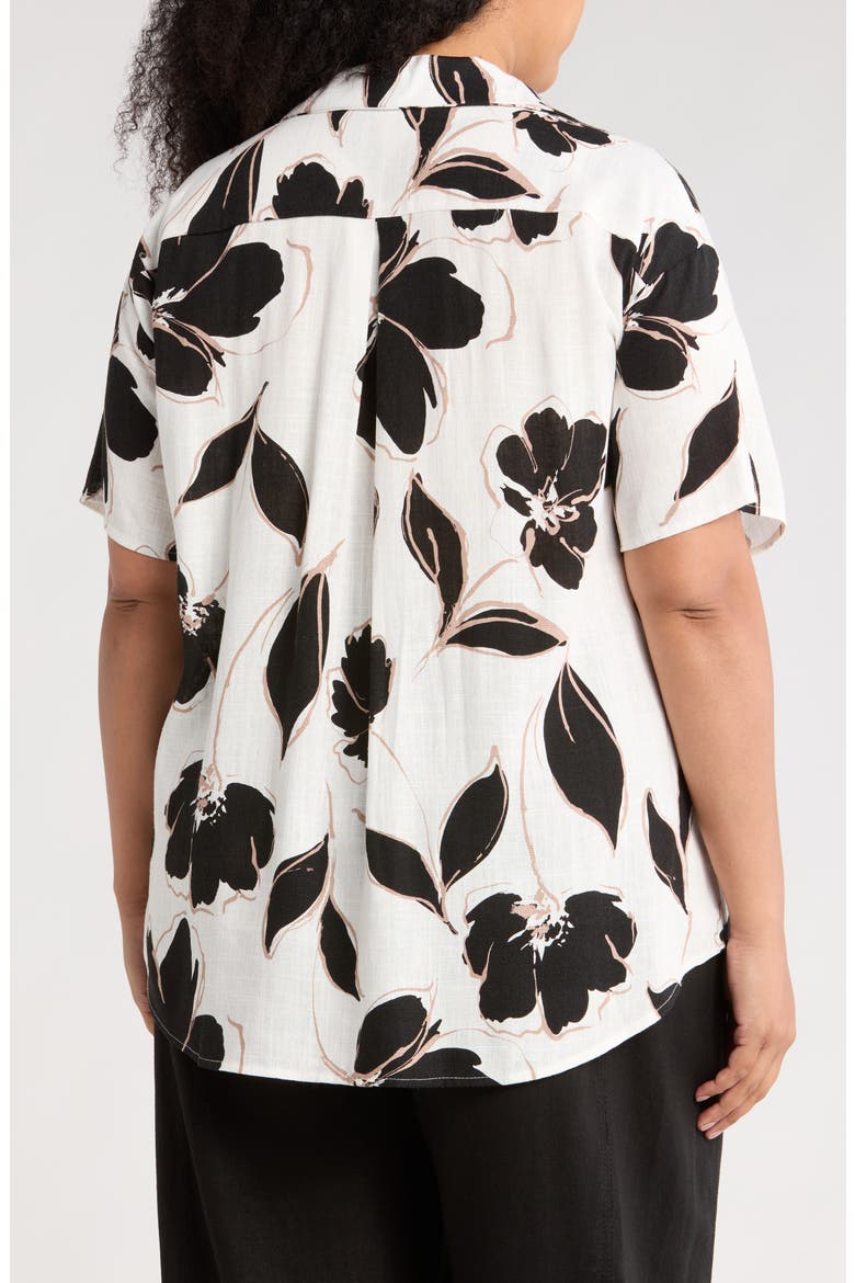 Floral Camp Shirt, Alternate, color, WHITE