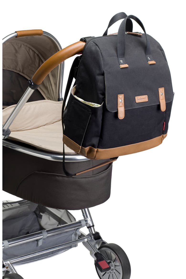 Babymel Robyn Eco Convertible Backpack, Alternate, color, Black