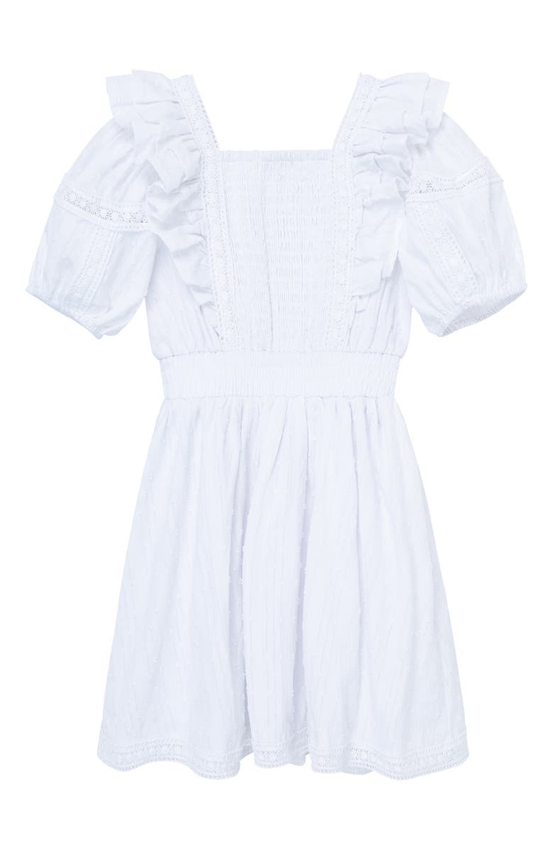 Habitual Kids Habitual Girl Kids' Puff Sleeve Cotton Dress, Alternate, color, 