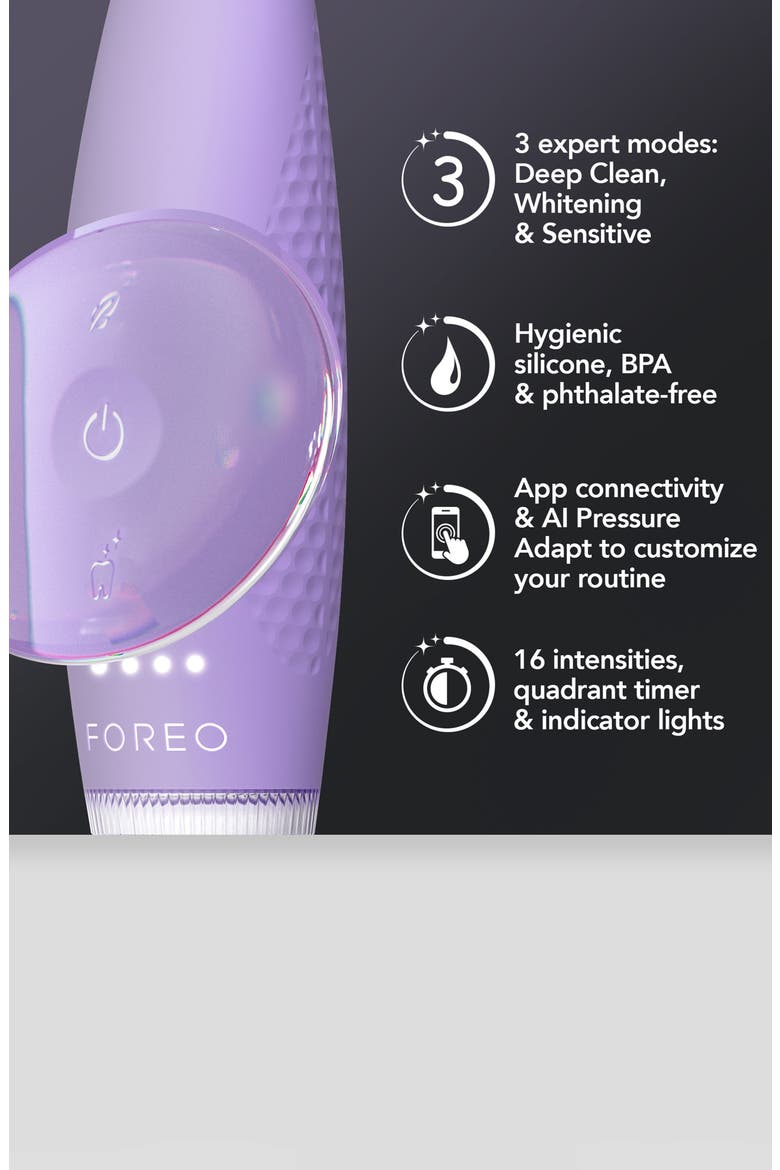 ISSA 4 Plus Smart Hybrid Sonic Toothbrush, Alternate, color, LAVENDAR