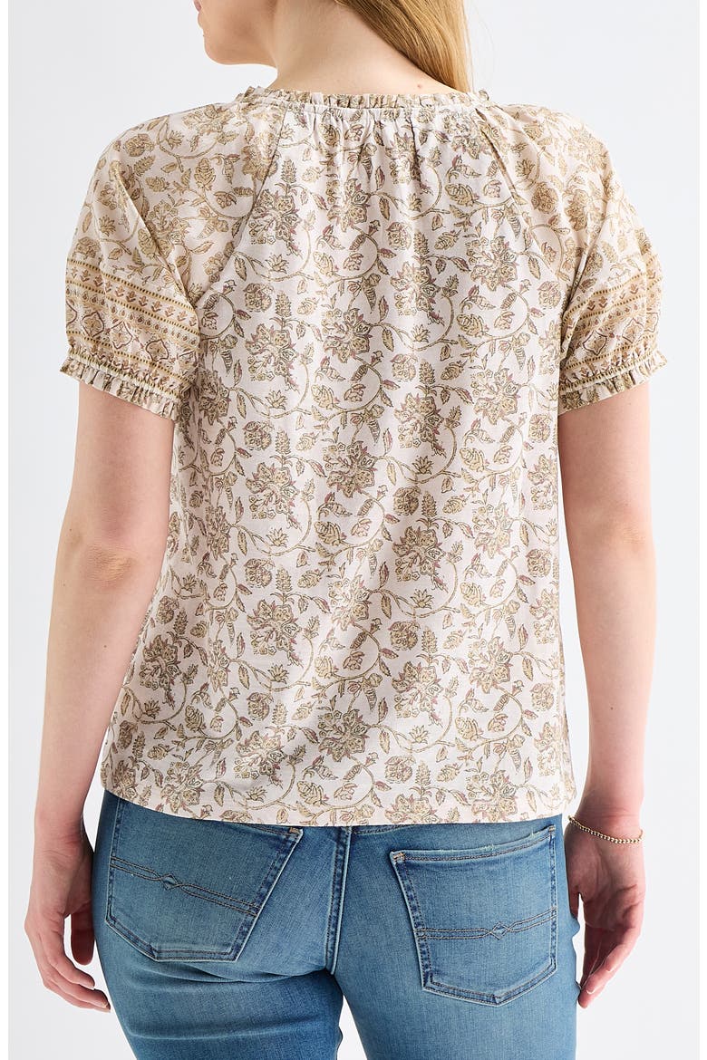 Split Neck Top, Alternate, color, PINK MULTI