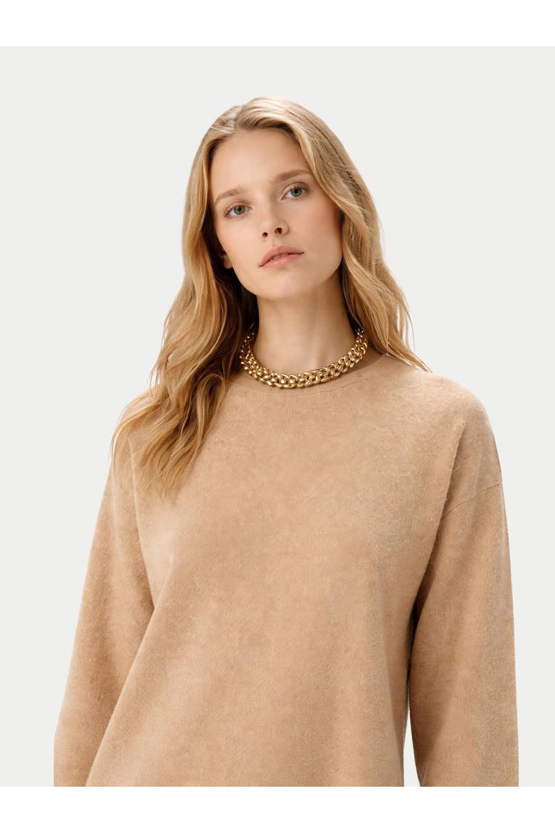 C-Neck Knit Dress, Alternate, color, beige