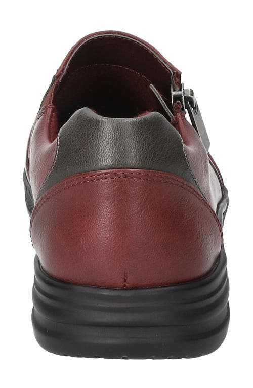 Easy Street Karol Zip Sneaker In Burgundy