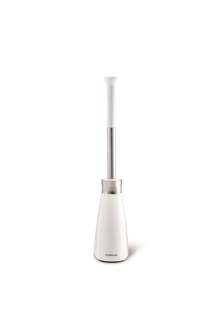 toilet brush + white plastic, Alternate, color, White