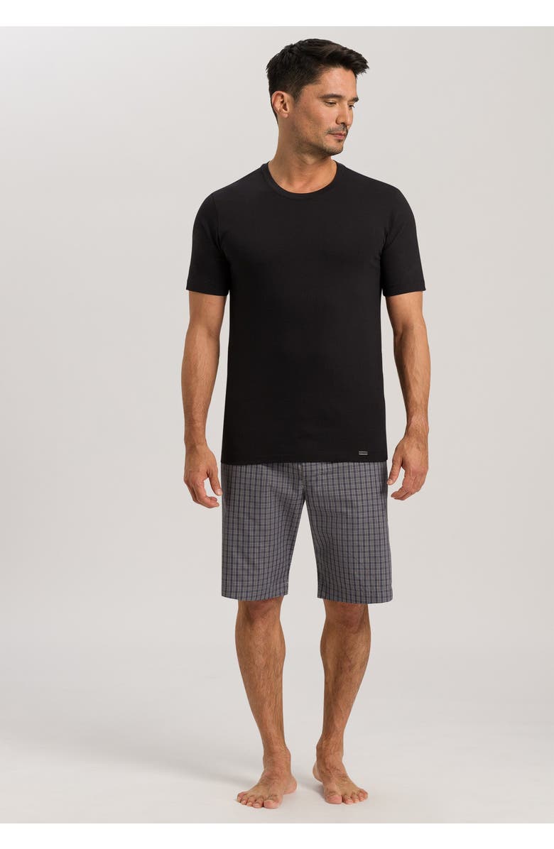 Hanro Living Shirts Cotton Crew Neck T-Shirt, Alternate, color, Black